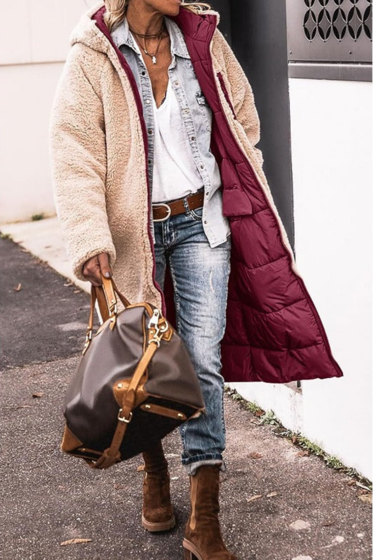 Ava – Elegant Reversible Women's Coat