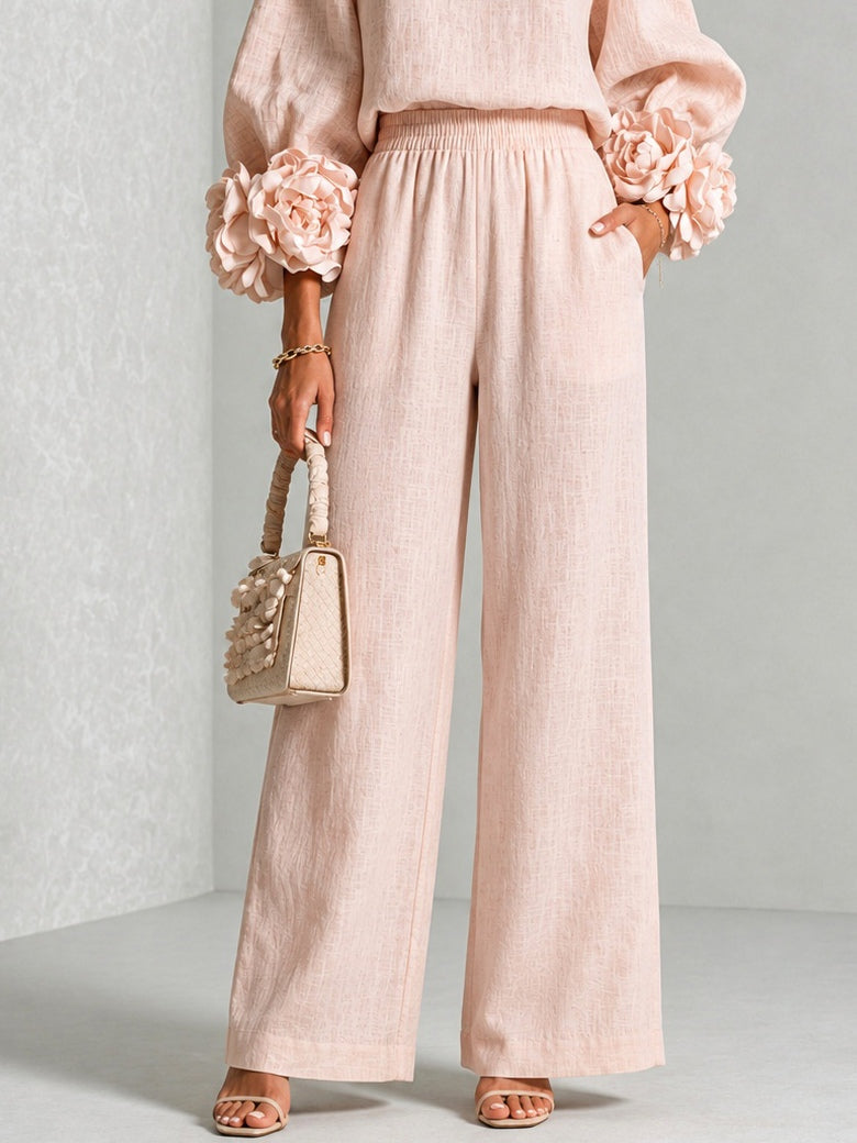 Lily | Two-piece set with floral cuffs