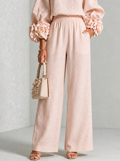 Lily | Two-piece set with floral cuffs
