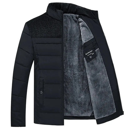 Men's winter jacket with warm fleece lining: classic and elegant